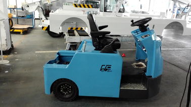 China Blaues Gepäck-Schleppen-Traktor-Kohlenstoffstahl-Material mit Blei-Säure-Batterie fournisseur