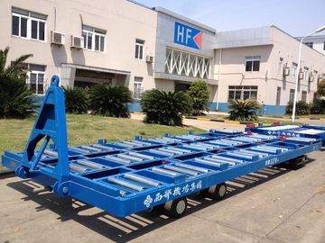 China Arbeitseinsparung 20 Ft Behälter-Paletten-Transportwagen-Verschleißfestigkeit mit Vollreifen fournisseur